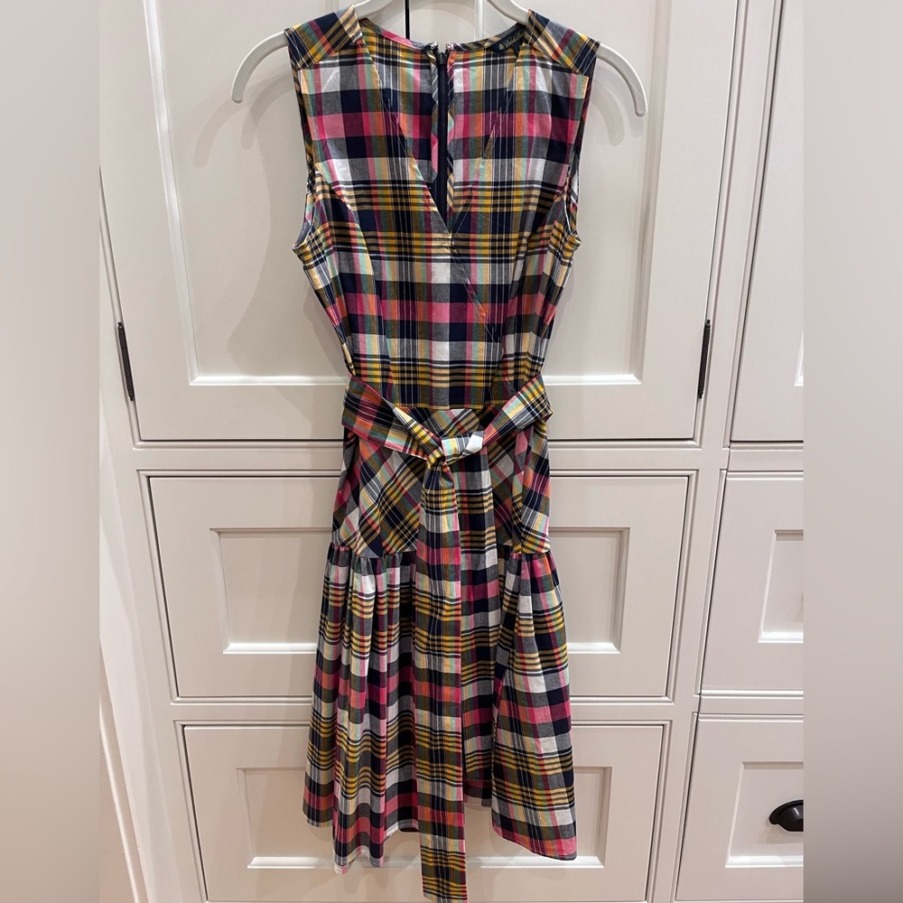 Brooks Brothers Multicolor Plaid Midi Dress